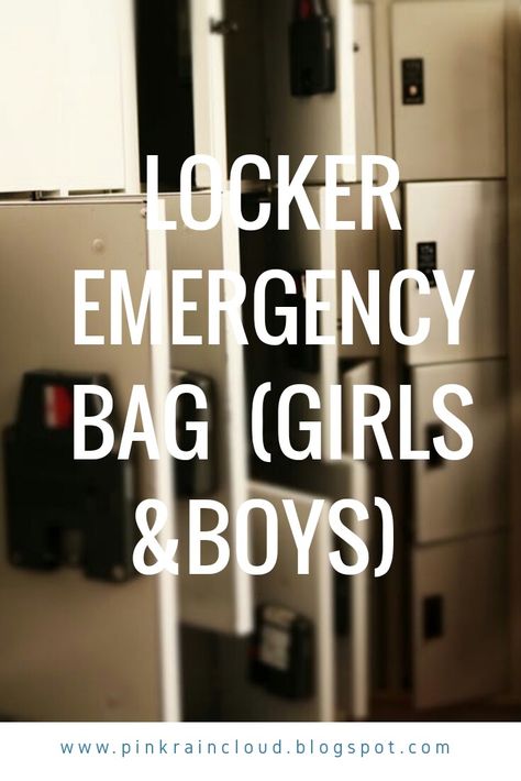 Locker Emergency Bag (Girls & Boys) #BACKTOSCHOOL Boy Locker Ideas, Emergency Kit For School 6th Grade, Locker Emergency Kit, Locker Essentials, Middle School Lockers, School Emergency Kit, Middle School Boys, School Survival Kits, School Must Haves