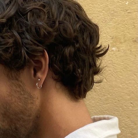 Men's Piercings, Men Haircut Curly Hair, Mullet Haircut, Wavy Hair Men, Mens Hairstyles Thick Hair, Men Haircut Styles, Haircuts For Wavy Hair, Corte De Cabelo Masculino, Mens Haircuts Short