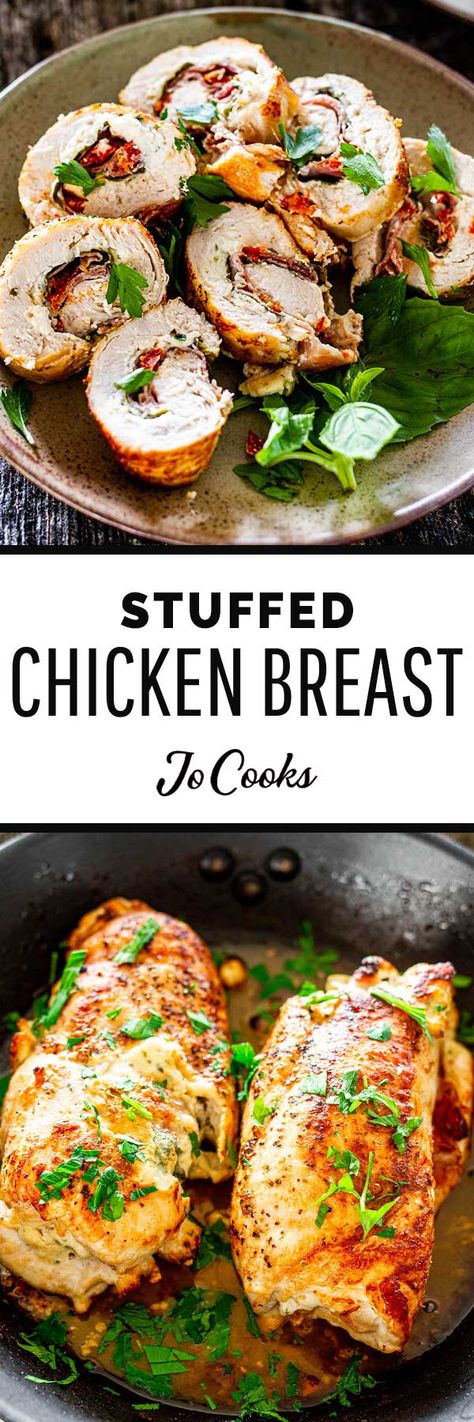 Prosciutto Stuffed Chicken, Turkey Meals, Chicken Italian, Sunday Night Dinner, Chicken Boneless Breast Recipes, Stuffed Chicken Breasts, Dinner Favorites, Chicken Kiev, Jo Cooks