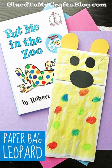 Dr Seuss Inspired Paper Bag Leopard Puppet {Kid Craft} Zoo Activities Preschool, Lorax Craft, Dr Seuss Craft, Read Across America Week, Dr Seuss Crafts, Zoo Activities, Seuss Crafts, Dr Seuss Week, Camp Activities