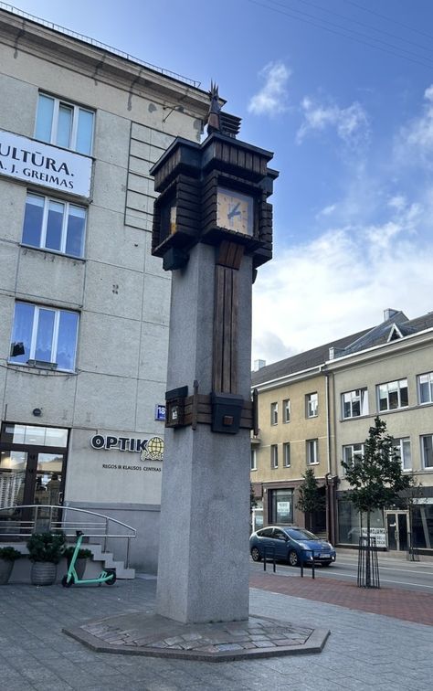 Is Siauliai, Lithuania, Worthy a Visit? #travel #clock Siauliai Lithuania, Tea Room, Lithuania, Main Street, Travel Blog, Clock, Architecture, Travel