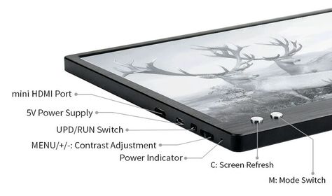 With rich contrast: New E-ink display for Raspberry Pi and PC released - NotebookCheck.net News Green Cities, E Paper Display, Paper Display, Tech Projects, E Ink Display, Electronic Paper, Smart House, E Ink, Pi Projects