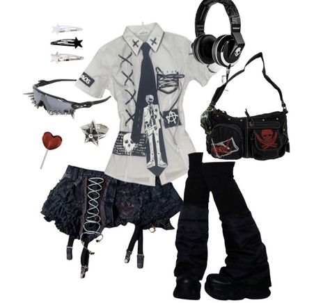 Tomboy Y2k, Nana Inspired Outfits, Gf Outfits, Hex Girls, Pinterest Tumblr, Digital Closet, Tumblr Aesthetic, 2000s Fashion Outfits, Dream Style