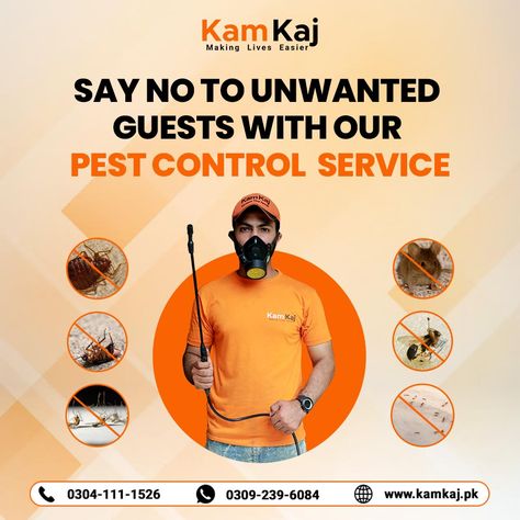 From rodents to roaches, we're dedicated to your pest-free satisfaction. Choose us for expert pest control and enjoy a worry-free space. Book Now: https://www.kamkaj.pk/p/pest-control-services Call us now: 0304-111-1526 WhatsApp: 0309-2396084 Play Store: https://bit.ly/2NclU5o App Store: https://apple.co/38BmLEr #PestControl #PestFree #BugBusters #HomeProtection #PestTerminators #InsectControl #RodentRemoval #PestPrevention #HealthyHome #HealthyOfficeSpace #SafeLiving #PestManagement Fumigation Services, Cleaning Inspiration, Pest Prevention, Household Pests, Barbershop Design, Rodent Control, Bug Control, Post Ad, Pest Management