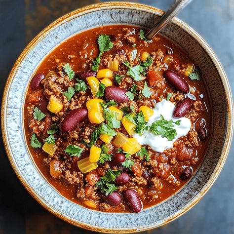 A simple, hearty 5-ingredient chili recipe that's perfect for quick weeknight dinners. Ready in under 30 minutes! 5 Ingredient Chili Recipe, 5 Ingredient Chili, Slow Cooker Chicken Pot Pie, Fall Dinners, Easy Slow Cooker Chicken, Easy Chicken Pot Pie, Homemade Chili, Quick Weeknight Dinners, Sauteed Vegetables