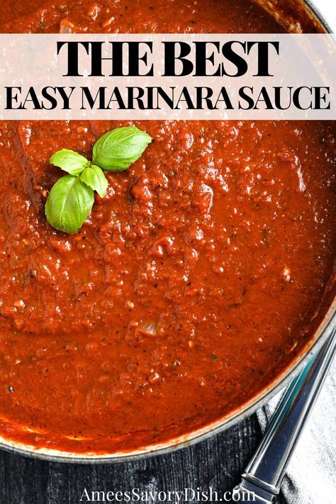 Rustic Marinara Sauce, San Marzano Marinara Sauce, Homemade Red Sauce Italian, Home Made Marinara Sauce, Italian Sauce Recipes Authentic, Italian Red Sauce Recipe, Authentic Italian Marinara Sauce, Chunky Marinara Sauce, Red Sauce Pasta Recipes