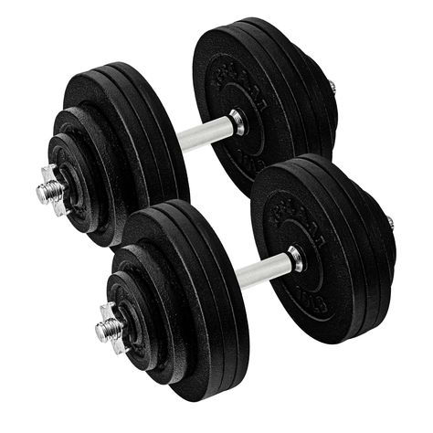 PRICES MAY VARY. SET OF 2 DUMBBELLS - 170 LBS TOTAL (85 LBS EACH SIDE): TWO 16” x 1” handles, FOUR 2.5lbs plates, FOUR 8lbs plates, TWELVE 10lbs plates, FOUR collars handles. COMPLETE WORKOUT SET - This dumbbell weight set is ideal for both beginners and experts alike. With a range of weights from 1.25 to 10 lbs, you can find the right level of resistance for your workout routine LONG-LASTING DURABILITY - Our dumbbells are made with heavy-duty cast iron and coated with a protective layer that pr Complete Workout, Adjustable Dumbbell Set, 170 Lbs, Efficient Workout, Adjustable Dumbbells, Adjustable Weights, Dumbbell Set, Strength Training Equipment, Weight Set