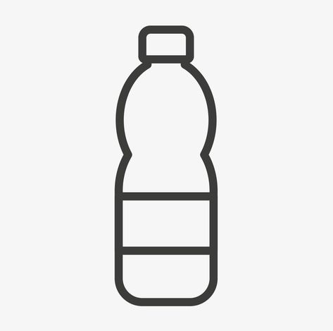 Plastic bottle outline icon. Vector illustration. Beverage symbol How To Draw A Water Bottle, Water Bottle Drawing Easy, Plastic Bottle Drawing, Water Bottle Doodle, Plastic Bottle Illustration, Bottle Drawing Easy, Water Bottle Illustration, Bottle Doodle, Bottle Outline