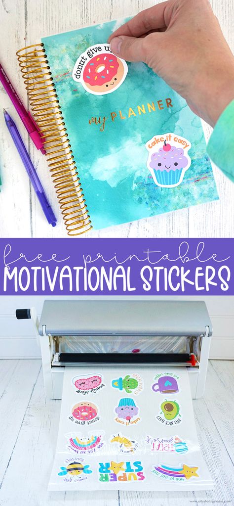 Free Printable Motivational Stickers @xyron #xyron #xyroncreativestation #creativestation #printablestickers #freeprintable #diystickers #motivational #punny #stickers #kawaii Free Stickers Printables Cute, Printable Vinyl Stickers, Free Printable Stickers Templates, Sticker Sheets Free Printable Aesthetic, Sticker Svg Free, School Stickers Free Printable, Motivational Stickers Free Printable, Cricut Stickers Free Printable, Kids Stickers Printable