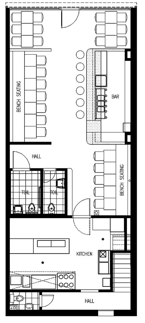 CubanaCafePlan1.gif (931×2070) Bistro Layout Plan, Narrow Restaurant Layout, Narrow Cafe Design, Bistro Floor Plan, Small Cafe Layout Plan, Narrow Restaurant Design, Pub Floor Plan, Small Cafe Floor Plan Layout, Bar Layout Plan