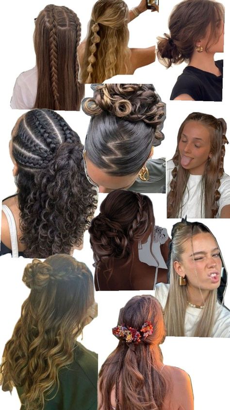 this is about hair ideas Hair Styles For Formal, Curly Hair Pictures, Straight Hair Styles, Hair Styles For School, Easy Hair Styles, Styles For School, Healthy Hair Routine, Hairstyle Examples, Bella Hair