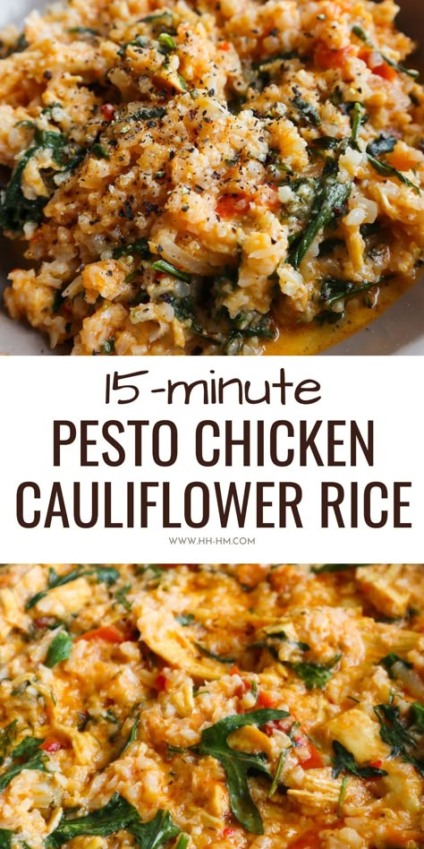 Healthy Dinner Recipes With Cauliflower, Healthy Carbless Dinner Recipes, Pesto Low Carb Recipes, Low Carb Pesto Meals, Easy Protein And Veggie Meals, All Protein No Carb Meals, Healthy Meals With Cauliflower, Healthy No Carb Dinner, High Protein Keto Dinner