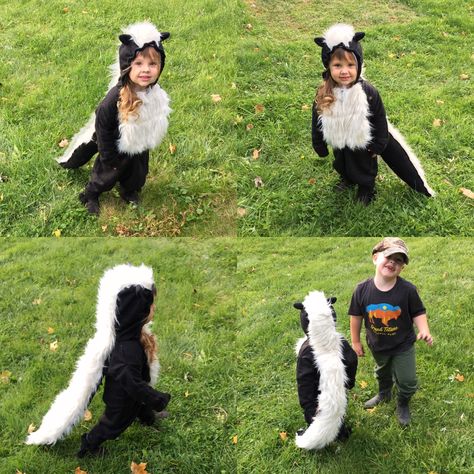 Toddler Reindeer Costume, Skunk Diy Costume, Adult Animal Costume Diy, Diy Zoo Animal Costume, Diy Animal Costume For Kids, Diy Bear Costume, Diy Skunk Costume, Toddler Skunk Costume, Woodland Creature Costume