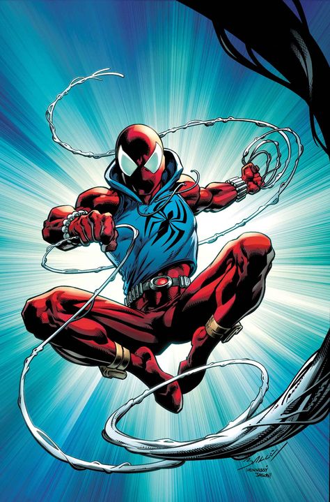 #Scarlet #Spider #Fan #Art. (SCARLET SPIDER #3 Cover) By: BEN REILLY. ÅWESOMENESS!!!™ ÅÅÅ+ Scarlet Spider Ben Reilly, Spider Carnage, Ben Reilly, Comic Illustrations, All Spiderman, Mark Bagley, Scarlet Spider, Comics Anime, Spider Art