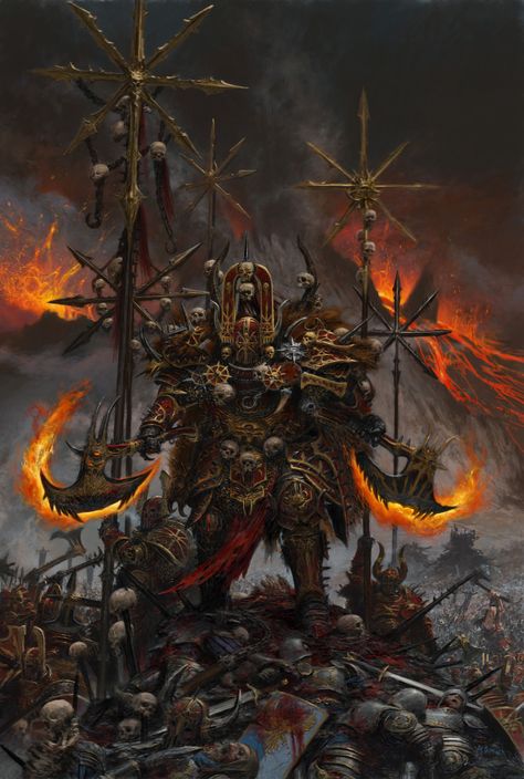 ArtStation - art for games workshop publication 'warriors of chaos' cover art, adrian smith Warhammer 40k Art, Fantasy Battle, Warhammer Art, Warhammer 40k Artwork, Fantasy Artist, Warhammer Fantasy, Fantasy Warrior, Warhammer 40000, Arte Fantasy