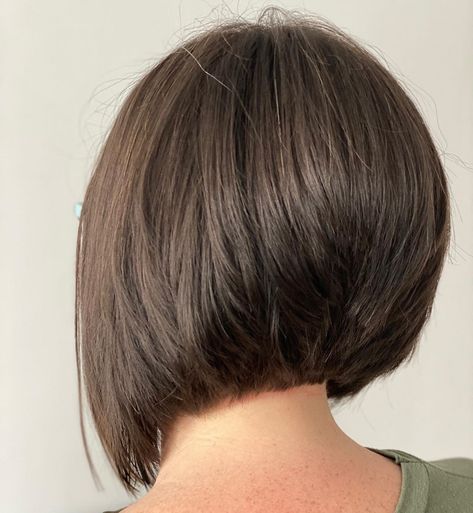 50 Inverted Bob Haircuts Women Are Asking For in 2020 - Hair Adviser Inverted Bob Hairstyles For Fine Hair Over 50, Aline Bob Back View, Graduate Bob Haircut, Bob Long In Front Short In Back, Graduated Bob Hairstyles For Fine Hair, Short Graduated Bob Hairstyles, Stacked Bob Hairstyles With Bangs, Inverted Bobs For Fine Hair, Stacked Angled Bob Haircut For Fine Hair