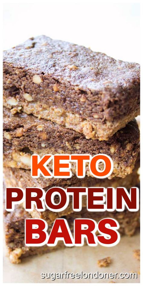 A stack of keto protein bars Easy Protein Bar Recipe, Easy Protein Bars, Low Carb Protein Bars Recipe, Low Sugar Protein Bars, Protein Bar Recipe, Keto Protein Bars, Low Carb Bars, Best Low Carb Snacks, Low Carb Protein Bars