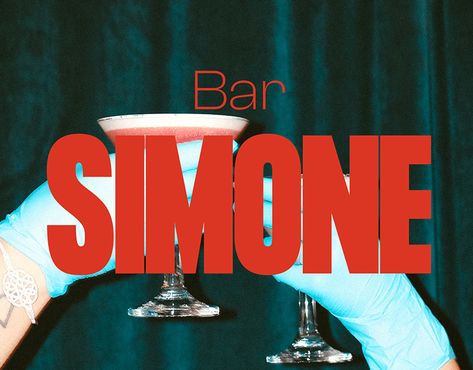 Bar Simone - Brand Identity Bar Advertising Ideas Graphic Design, Wine Bar Branding Design, Cocktail Bar Brand Identity, Retro Visual Identity, Drinks Graphic Design, Dive Bar Logo, Sports Bar Branding, Retro Branding Design Visual Identity, Bar Identity Design