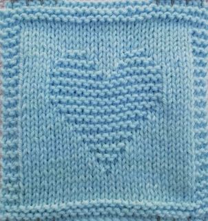 Sammy B's knitting patterns : One heart square Knitted Squares Pattern, Knitted Heart Pattern, Knitted Dishcloth Patterns Free, Knit Baby Blanket Pattern Free, Knitted Washcloth Patterns, Dishcloth Patterns Free, Knitting Squares, Garter Stitch Knitting, Knitting Patterns Free Blanket