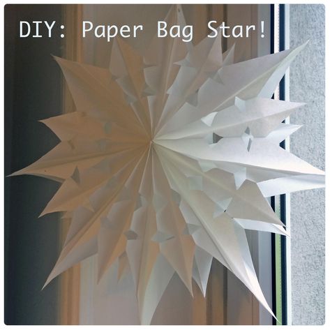 Paperbag Stars Brown Bags, Paper Bag Decoration, Make A Paper Bag, Star Paper Craft, Snowflakes Paper, Easter Paper Crafts, How To Make A Paper Bag, Diy Paper Bag, Small Paper Bags