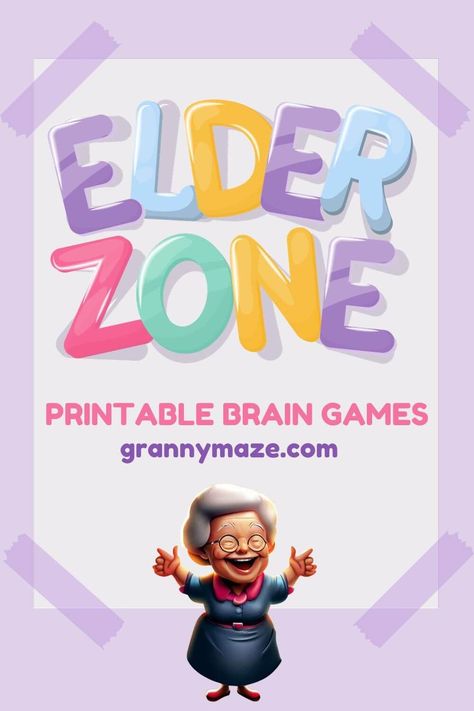 Printable brain games are a budget-friendly path to cognitive well-being for seniors. Dive into a world of mental challenges and reap the rewards! @grannymazeprintables Memory Games For Seniors Free Printable, Brain Games For Seniors, Memory Games For Seniors, Printable Memory Game, Printable Brain Teasers, Mental Challenges, Brain Games For Adults, Stimulate Your Brain, Cognitive Exercises