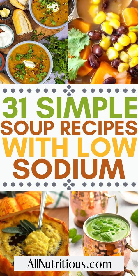 Dive into the best winter dinner recipes with heartwarming and healthy meals for two. Delight in a trove of low sodium soups, beneficial for your health without skimping on flavor. Plus, discover these easy lunch ideas that make midday meals simple and nutritious. Low Fat Low Sodium Meals, Salt Free Diet Meals Low Sodium Recipes, Low Sodium Dinner Ideas, Low Sodium Soup Recipe, Low Sodium Soup Recipes, Low Sodium Meals Easy, Cholesterol Diet Recipes, Low Sodium Meals, Simple Soup Recipes