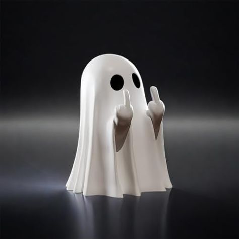 PRICES MAY VARY. 【Cute Ghost Decoration】 These playful halloween figurines add humor and a spooky vibe to any space, making them the perfect addition to your holiday decorations. Whether placed on a bookshelf, desktop, or in the garden, they enhance your home with a unique festive atmosphere. 【Spooky and Fun Design】 The middle finger ghost design is both unique and captivating, sure to draw everyone's attention. Its adorable appearance, charming smile, and playful pose add a touch of whimsical c Porch Halloween Decor, Spooky Wallpaper, Playful Pose, Porch Halloween, Mini Ghost, Indoor Porch, Imprimibles Halloween, Add Humor, Carved Pumpkins