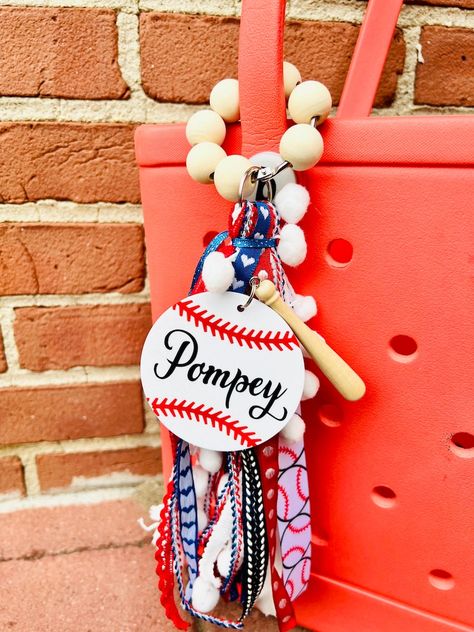 Custom Baseball Bag Charm, Baseball Mom, Baseball Keychains - Etsy Bogg Bag Baseball Charm, Gifts For Team Mom, Baseball Mom Survival Kit, Baseball Mom Keychain, Bogg Bag Baseball Mom, Baseball Mothers Day Gifts Diy, Bogg Bag Keychain, Diy Baseball Crafts, Baseball Bogg Bag Charms