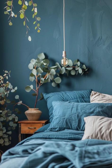 Soothing Blue Gray Bedroom Ideas for Restful Sleep Blue Gray Bedroom Ideas, Calming Blue Bedroom, Pale Blue Bedrooms, Blue And Grey Bedding, Gray Bedroom Ideas, Blue Gray Bedroom, Popular Color Schemes, Blue Bedrooms, Grey Wall Color