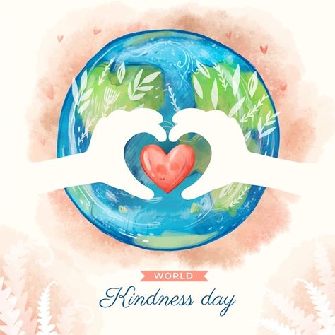 World Kindness Day Ideas, Celebration Illustration, Kindness Day, World Kindness Day, Day Illustration, Graphic Resources, Art Ideas, Vector Free, Special Occasion