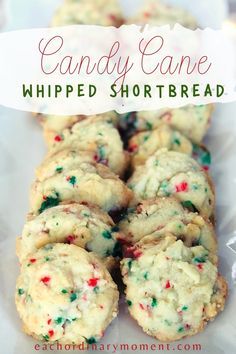 Peppermint Squares Recipe, Christmas Cookie Easy Recipe, Candy Cane Whipped Shortbread, Candy Cane Cookies Easy, Peppermint Shortbread Cookies Recipe, Recipes Using Candy Canes, Christmas Cookies For A Crowd, Fun Christmas Cookie Recipes, Fun Easy Christmas Cookies