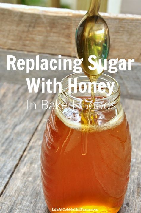 Replacing Sugar With Honey In Baked Goods Sugar To Honey Conversion Chart, Cookies With Honey Instead Of Sugar, Ways To Use Honey, Desserts Sweetened With Honey, Honey Sweetened Desserts, Honey Substitute For Sugar, Honey Recipes Dessert, Selling Honey, Honey Substitute