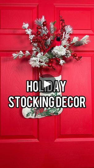 125K views · 17K reactions | Turn a stocking into the cutest holiday decoration! ❤️

#reels #diy #christmas #xmas #decor | Nick’s Seasonal Decor | nicksseasonaldecor · Original audio Stocking Wreaths, Stocking Decorating Ideas Diy, Christmas Doorway Decorations, Christmas Stockings Ideas, Christmas Stocking Ideas, Christmas Decorating Hacks, Affordable Christmas Decorations, Decorating Hacks, Decorated Stockings