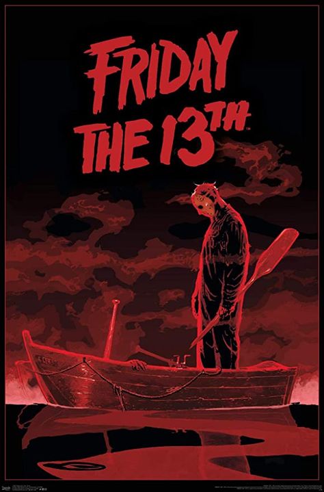 Friday The 13th Poster, Friday Movie, Party Bedroom, Desenhos Gravity Falls, Boat Wall, Horror Posters, Retro Horror, Classic Horror Movies, Halloween Wallpaper Iphone