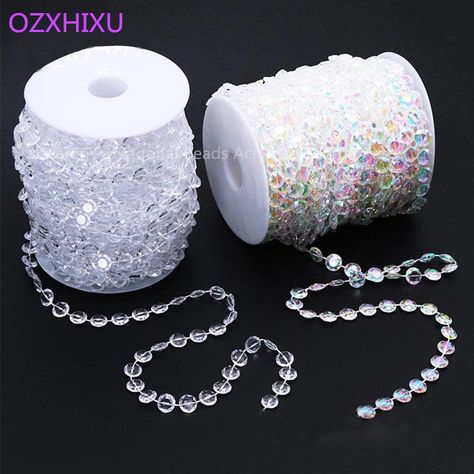 Smarter Shopping, Better Living! Aliexpress.com Crystal Garland, Diy Holiday Decor, Wedding Party Decorations, Christmas Party Decorations, Special Jewelry, Crystal Ab, Beaded Garland, Sewing Trim, Bead Stringing