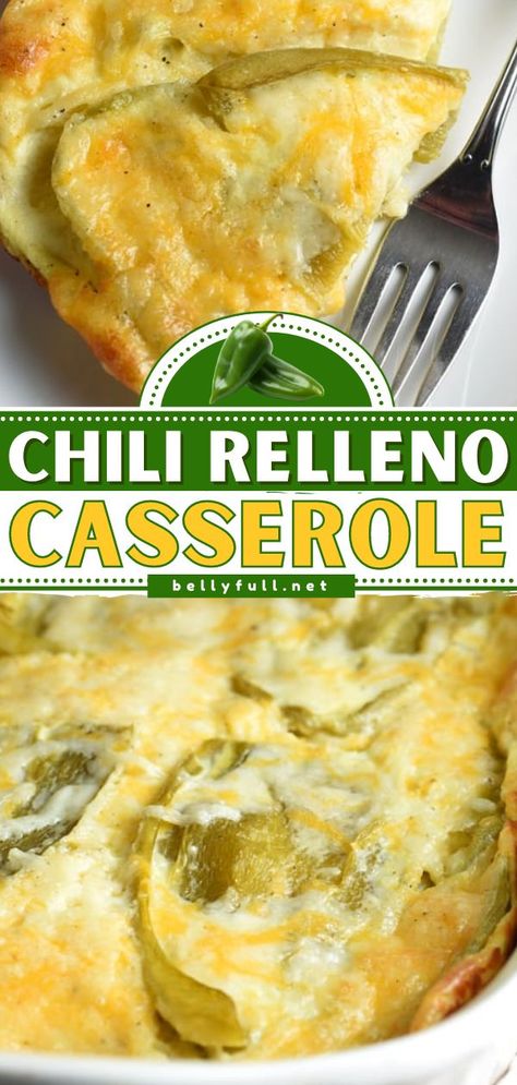 Chili Relleno Casserole, breakfast casserole, brunch recipes Stuffed Chili Relleno Recipe, Chile Relleno Casserole Recipe, Rellenos Recipe, Chile Relleno Recipe, Chili Relleno Casserole, Chile Relleno Casserole, Relleno Casserole, Chili Relleno, Chimichurri Recipe