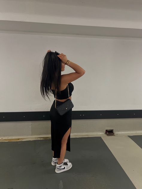 Dress and jordans Jordans Dress Outfits, Black Dress With Jordans Outfit, Air Jordan 1 Dress Outfit, Air Jordans With Dress, Air Jordan With Dress Outfit, Jordan 1 Dress Outfit, Jordans With Dress Outfit, Jordans With Dress, Dresses With Jordans