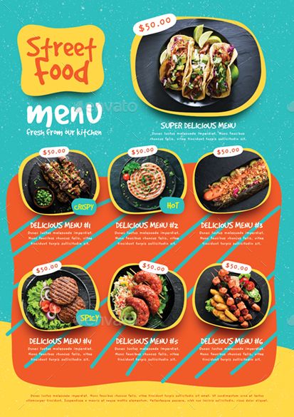 Street Food Menu #Ad #Street, #SPONSORED, #Food, #Menu Street Menu Design, Street Food Menu Design Ideas, Flyer Menu Design, Buy One Get One Design, Menu Color Palette, Menu Food Design Ideas, Street Food Design Ideas, Street Food Menu Design, Cute Menu Design