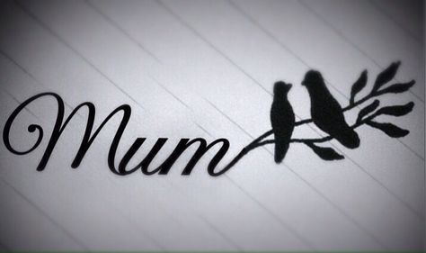 Mum and birds tattoo design. Love this! Birds Tattoo Design, Mum Tattoos, Mum And Dad Tattoos, Mum Tattoo, Tattoos To Cover Scars, Mom Tattoo Designs, Mommy Tattoos, Small Wrist Tattoos, Dad Tattoos