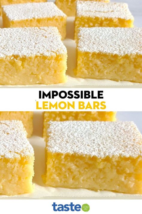 Vanilla Slice Recipe, Pumpkin Cream Cheese Pie, Lemon Bars Recipe, Afternoon Tea Recipes, Tray Bake Recipes, Lemon Dessert Recipes, Slices Recipes, Healthy Sweets Recipes, Lemon Bars