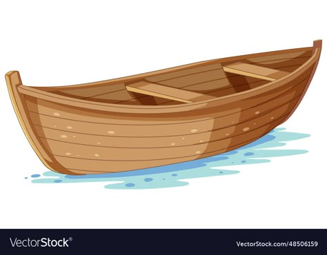 Boat Vector Illustration, Cartoon Boat, Boat Png, Boat Cartoon, Boat Vector, Boat Illustration, Boat Sailing, Wooden Paddle, Paddle Boat