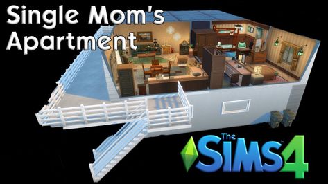 Sims 4 | Speed Build | Single Mom Apartment | No CC | 4 Stonestreet | Si... Single Mom Apartment, Sims 4 Apartment, Sims 4 Speed Build, Eco Lifestyle, Apartment Renovation, Sims 4 Build, Single Mom, The Sims 4, The Sims