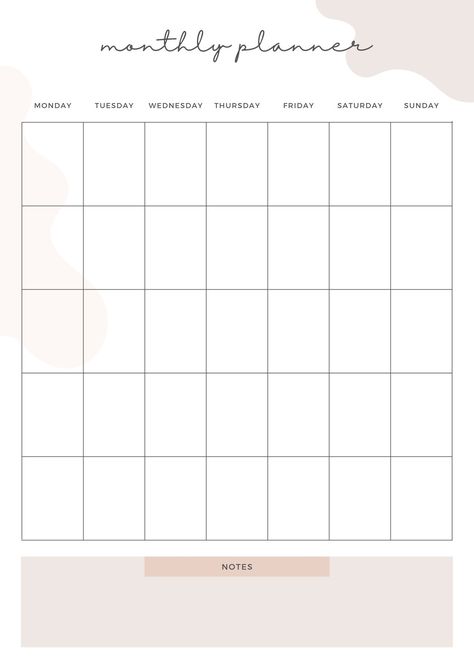 Goodnotes Template Monthly Planner, Good Notes Monthly Planner Template, Monthly Calendar Template Aesthetic, Good Notes Templates Free Planner Monthly, Monthly Planner Template Aesthetic, Undated Monthly Planner Printables Free, Goodnotes Monthly Planner Template Free, Planner Sheets Printables Free, Exam Planner Template