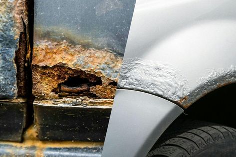 Car Rust Repair: How Much Is Too Much? (and How to Fix It) Car Rust Repair Diy, Car Basics, Car Rust Repair, Truck Hacks, Diy Car Cleaning, Auto Maintenance, Rusted Metal, How To Remove Rust, Diy Car