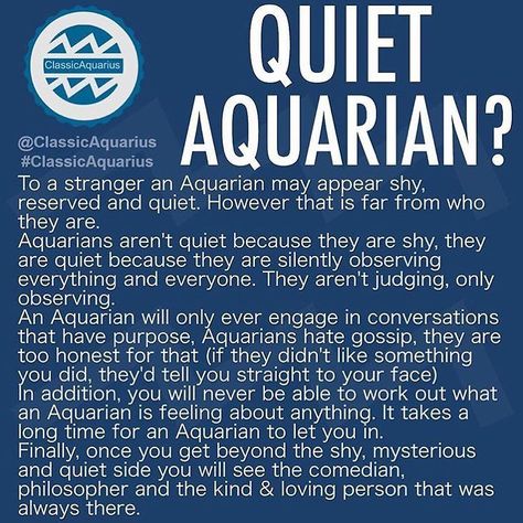 That's true I tend to observe new people, and if I don't like how they act I don't talk to them. But if they seem like a cool person I start a conversation. That's how I met all my close friends. Aquarius Traits, Aquarius Life, Aquarius Truths, Aquarius Love, Aquarius Season, Astrology Aquarius, Aquarius Quotes, Aquarius Sign, Aquarius Horoscope