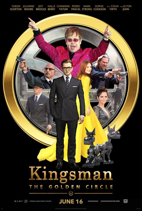 Kingsmen: The Golden Circle (2017) Kingsmen The Secret Service, Circle Movie, Kingsman Movie, The Golden Circle, Best Action Movies, See Movie, Kings Man, Movie Covers, Taron Egerton