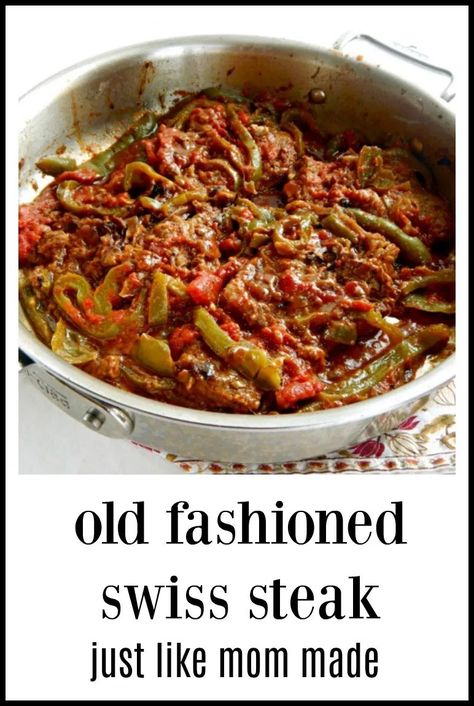 Sunday Meals, Swiss Steak Recipes, Beef Round Steak, Round Steak Recipes, Beef Round, Swiss Steak, Sunday Recipes, Beef Recipes Easy, Beef Dinner