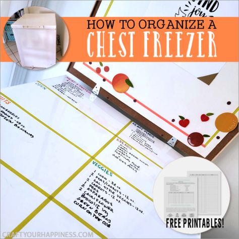 Fun Way To Organize a Chest Freezer FREE Inventory Printables Freezer Inventory, Chest Freezer, Free Printables