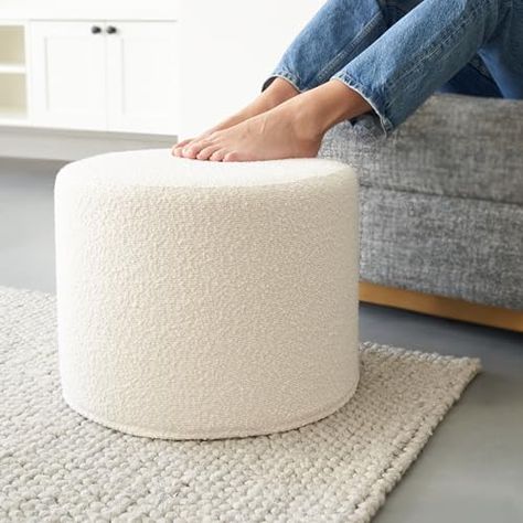 Kid Friendly Living Room, Pouffe Ottoman, Poufs & Ottomans, Ottoman Pouf, Round Ottoman, Ottoman In Living Room, Upholstered Ottoman, Pouf Ottoman, Modern Round