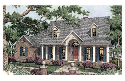 Dream home Southern Cottage House Plans, Federal House, Southern Style House Plans, Southern House Plan, Colonial House Plans, Southern Cottage, Southern House, House Plans 3 Bedroom, Southern Design